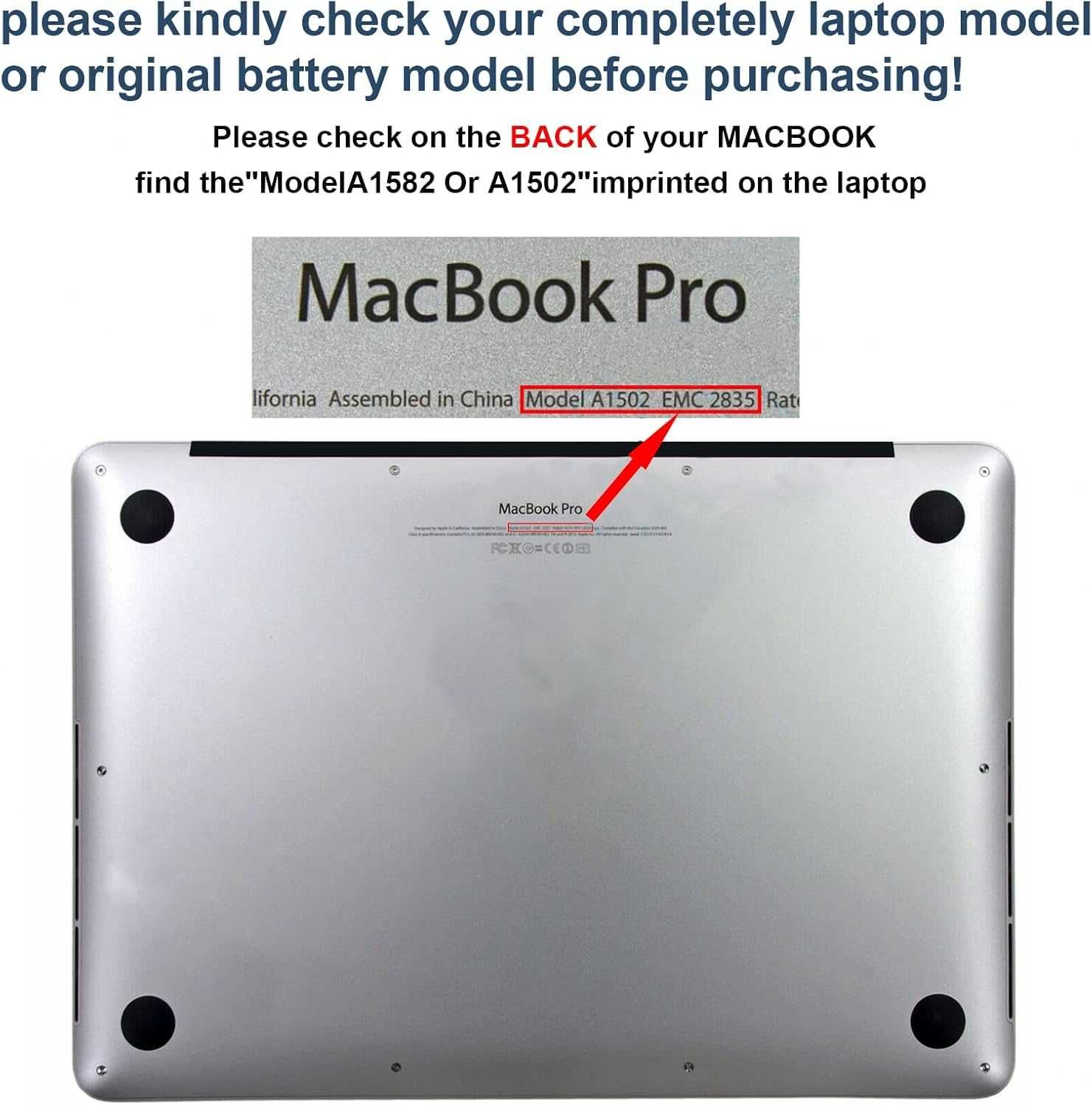 Aryee Батерия A1582 A1502 за MacBook Pro Retina 13 инча