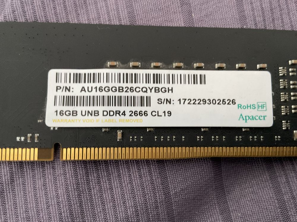 Оперативная память Apacer 16gb 2666mhz DDR4.