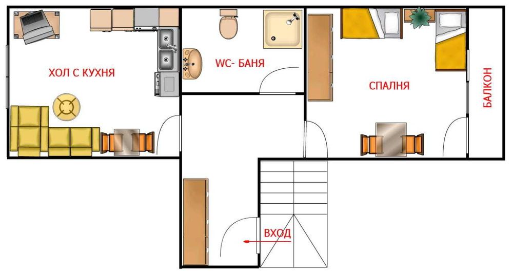 Дава се под наем Двустаен апартамент в Варна, Генералите - 70 кв.м за 448.8 € - Снимка #10
