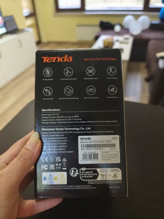 Tenda security camera , model CP3