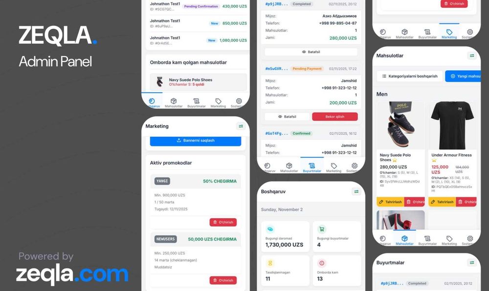Moda Do‘konlari uchun Maxsus Telegram Botlari va Store Panellari