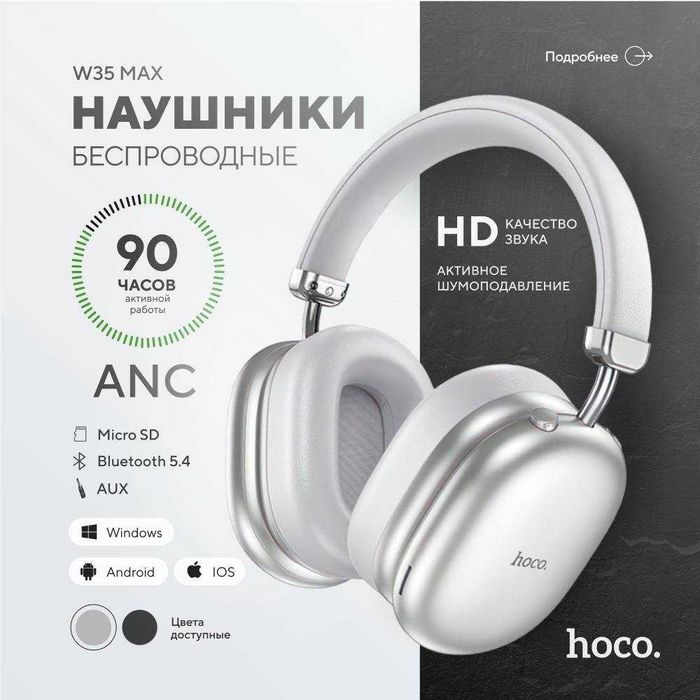 Беспроводные наушники Hoco W35 ANC