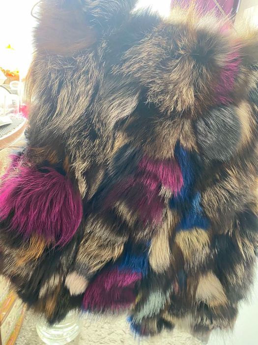 Луксозен дамски елек естествен пух