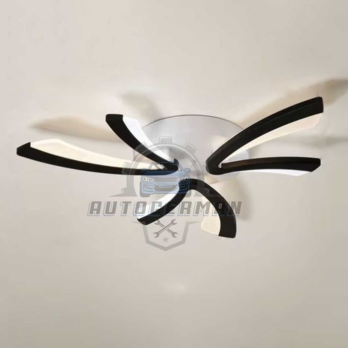 Таванна лампа 30W абажур черна дизайн с LED 3-степенна димируема