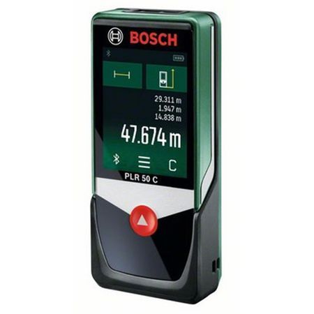 Telemetru cu laser Bosch PLR 50 C + geanta de protectie