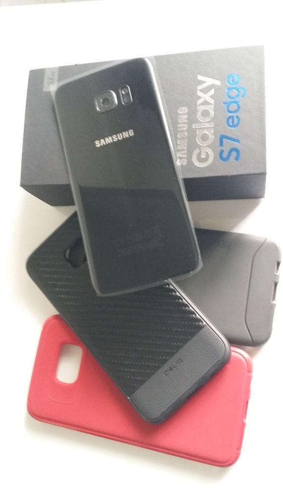 Huse Silicon Samsung Galaxy S7 Edge Capac Sticla Original