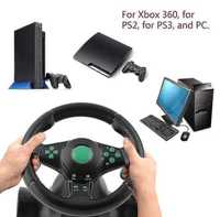Volan cu pedale si vibratii pt gaming, Xbox 360,PC, PS3, 13 butoane