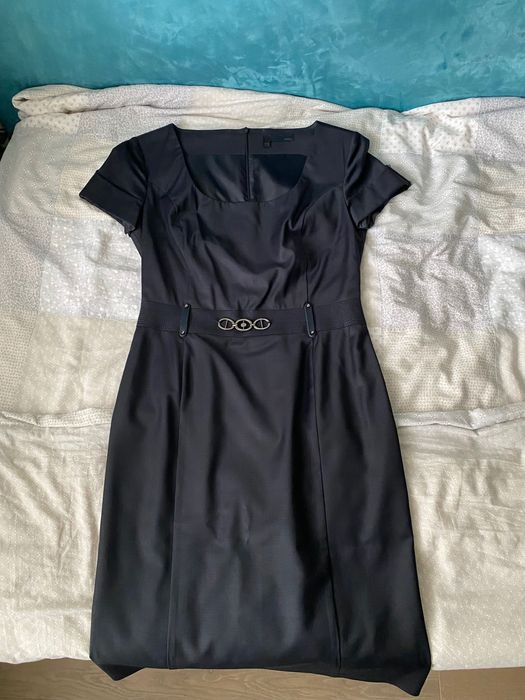 Тъмносиня бизнес рокля Shendel