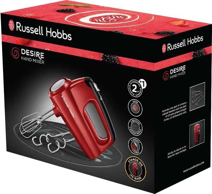 Миксер Russell Hobbs Desire, 350W, 5 скорости, червен