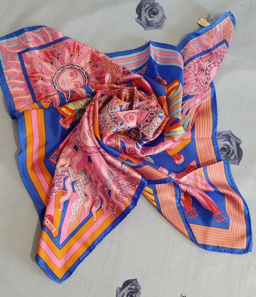 Esarfa patrata Les Sangle de Phoebus, multicolora