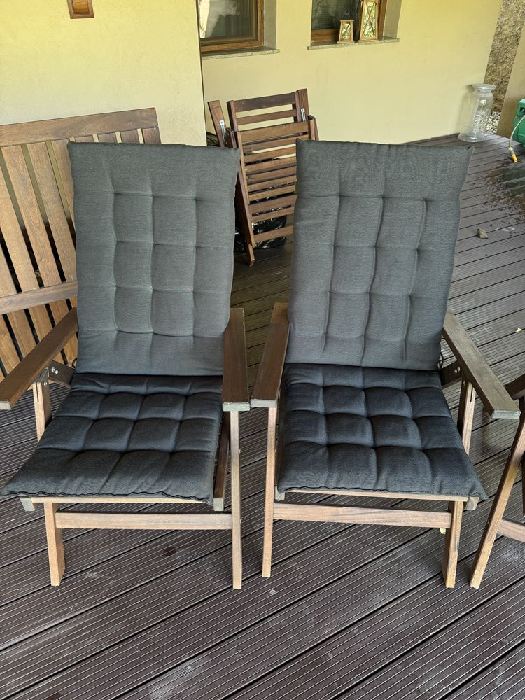 Vand set IKEA 4 scaune pliabile+perne exterior
