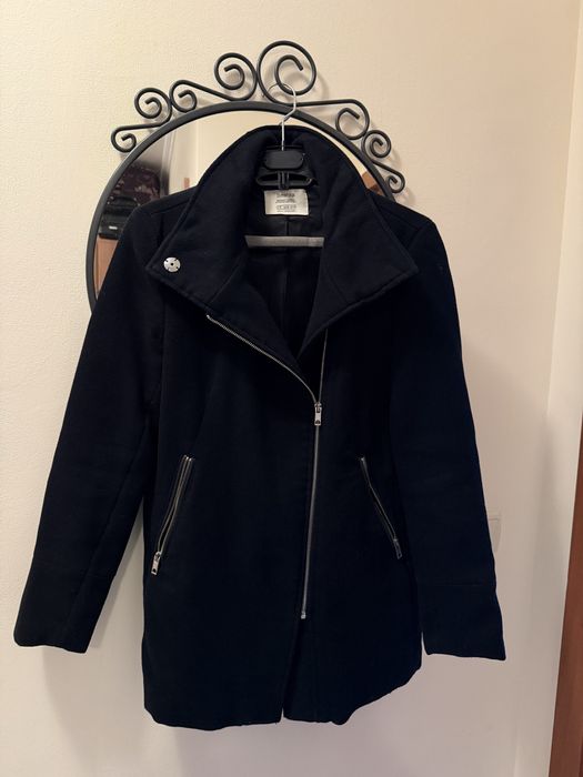 Дамско черно палто