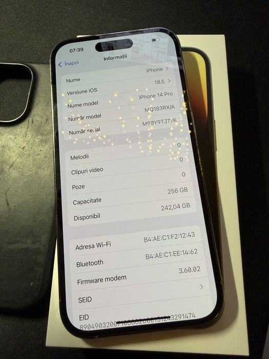 iPhone 14 Pro Gold 256GB Liber - zgarieturi ecran - Bat 85%