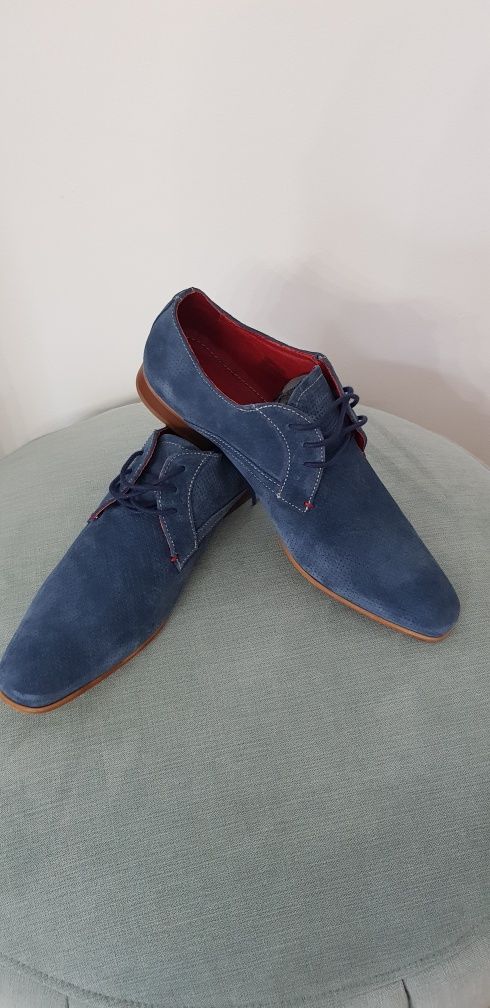 Pantofi IL PASSO piele naturala NOU- marimea 43, blue