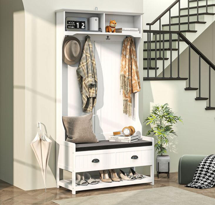 Закачалка за антре с пейка и 2 чекмеджета