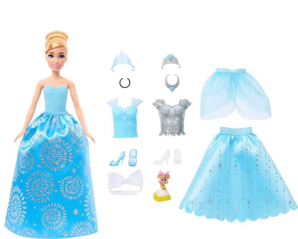 Кукла Disney Princess Пепеляшка с кралска рокля гардероб и аксесоари