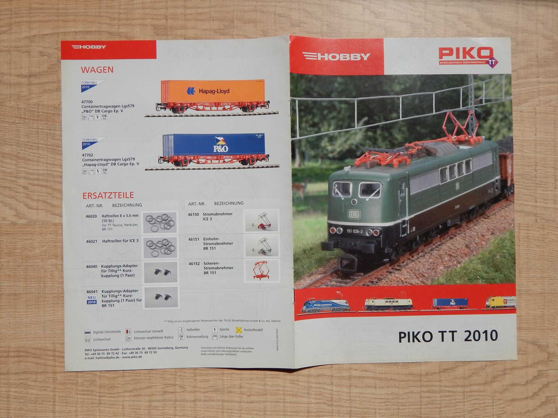 Catalog machete trenuri locomotive electrice Piko TT Hobby 2010