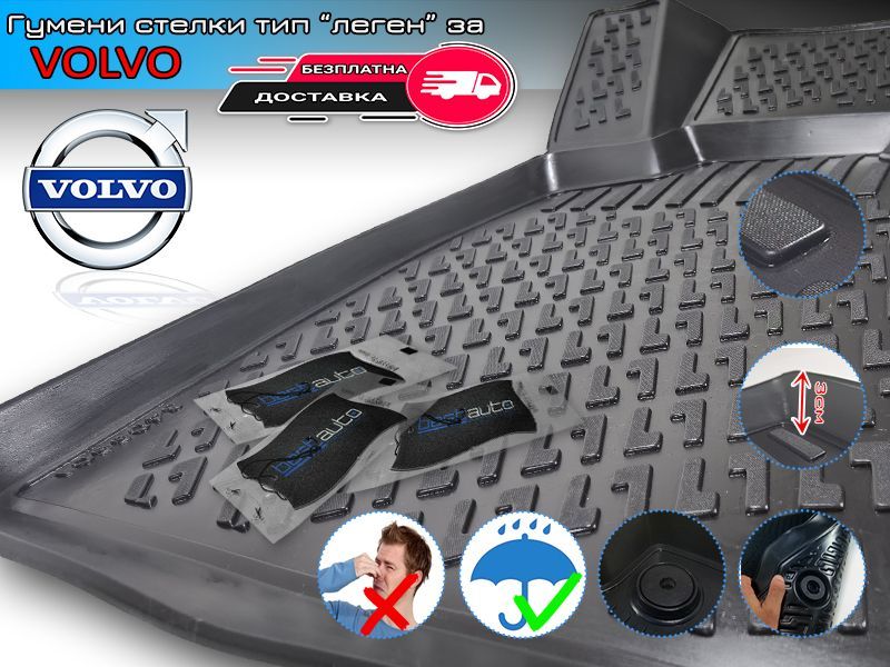 Гумени Стелки тип Леген за Volvo / Волво C30/S40/S60/S80/V50/V60/XC90
