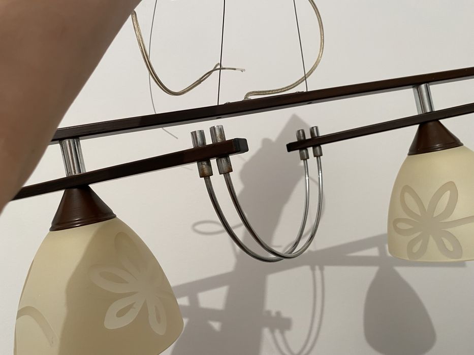 Лампа из двух плафонов