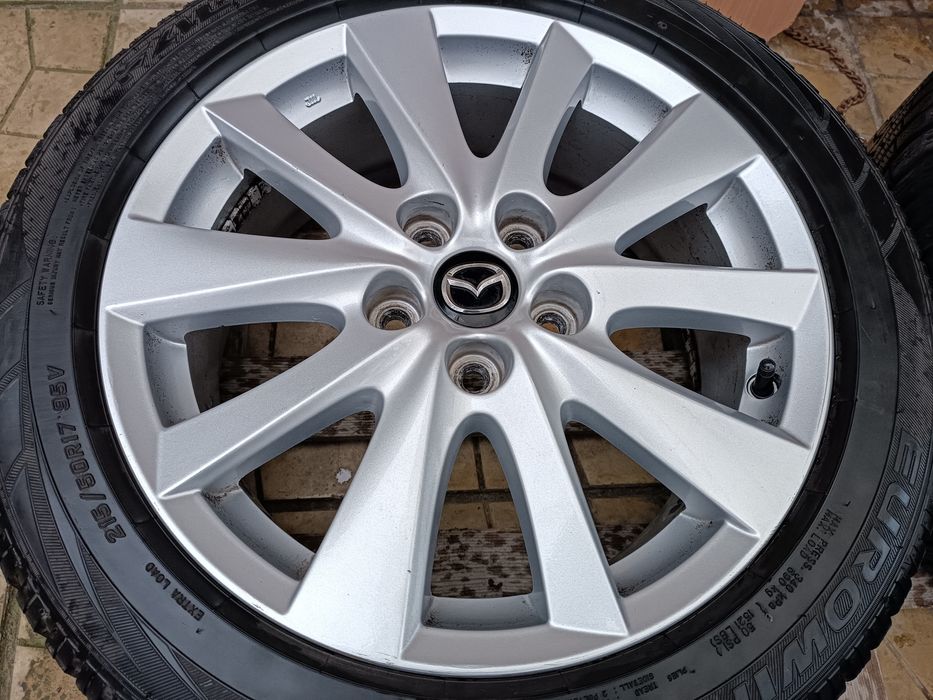 Лети джанти 17ки 5х114.3 Mazda + зимни гуми 215/50/17 Falken