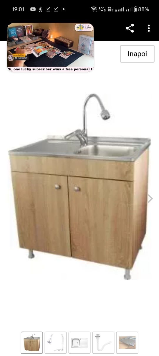 Chiuveta cu masca și geyser instant