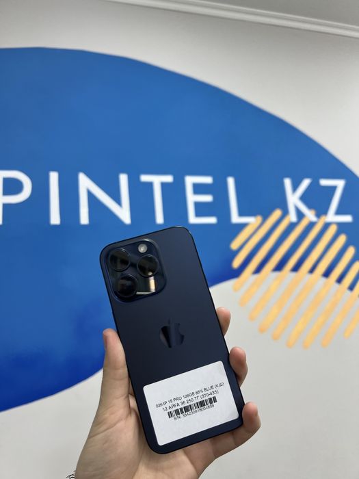 Ip 15 pro 128gb 86% blue / Pintel.kz 7-12