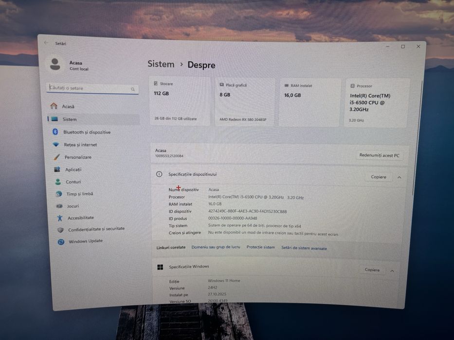 Calculator i5, rx580 8 gb