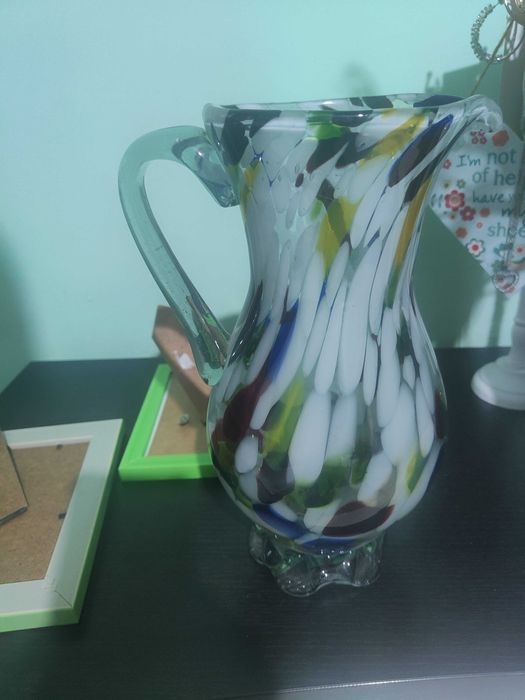 Carafa mare de sticla Murano