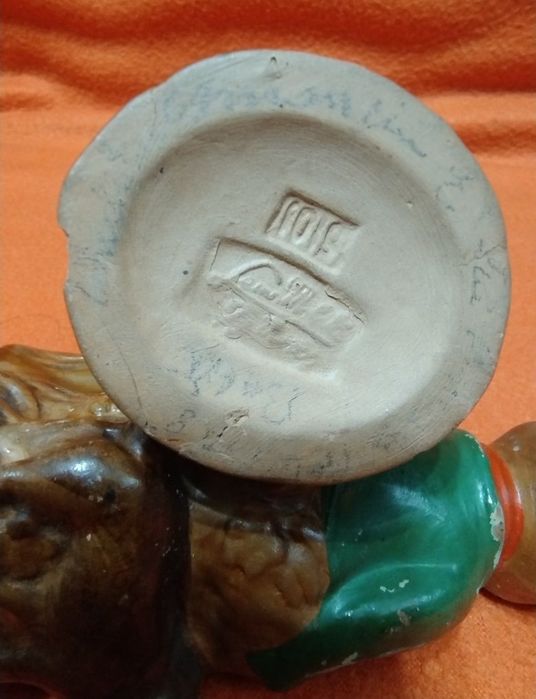 Cadou Sarbatori Statueta Bibelou Vechi Colectie Argila Pictate Manual