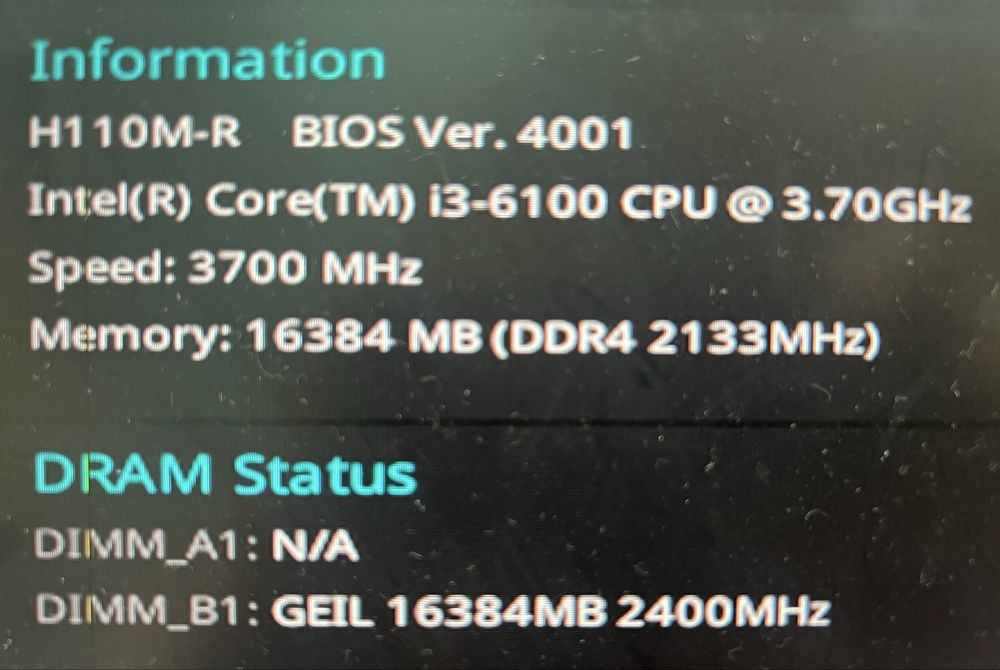 Сис. Блок core i3-6100 3,7 ghz