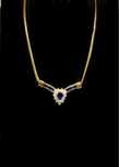 Colier din aur de 18k cu safire si diamante naturale