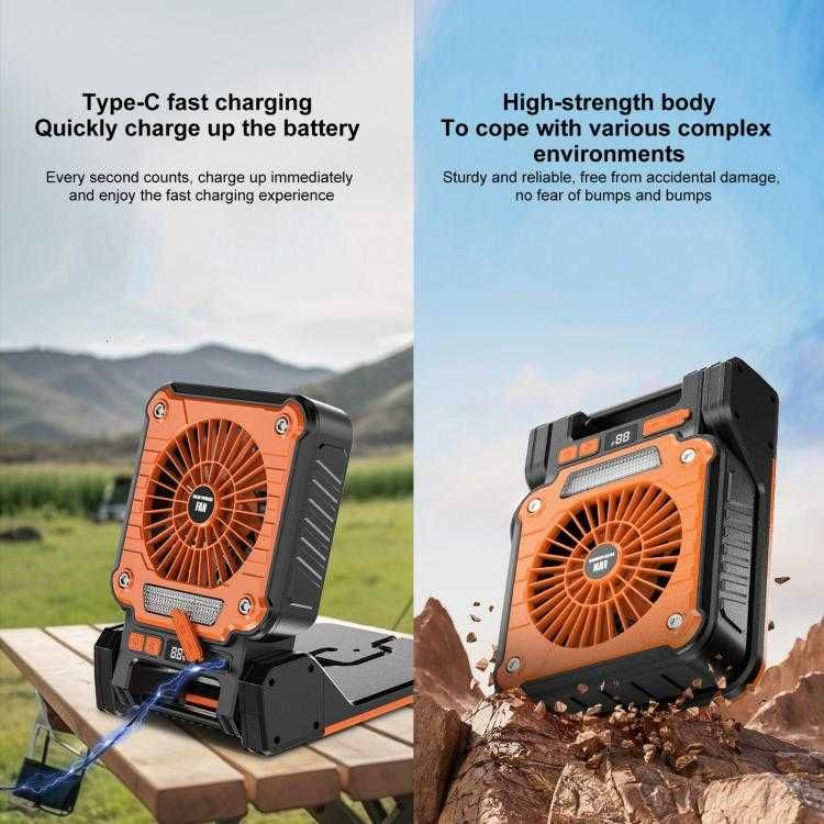 Портативный вентилятор на солнечной батарее с POWER BANK