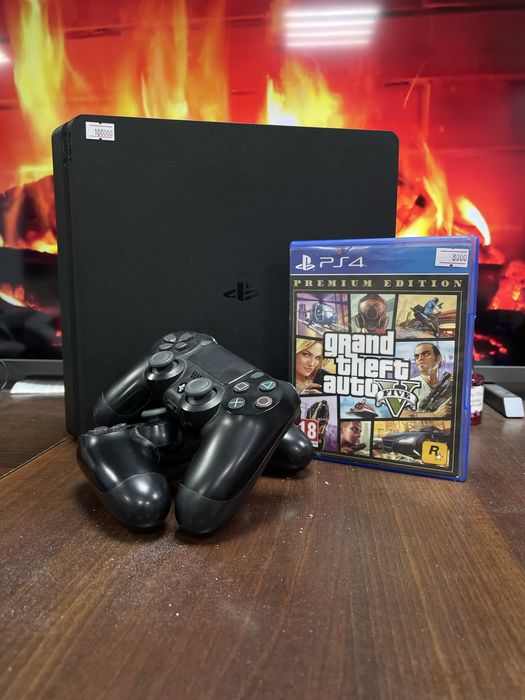 Sony PlayStation 4 Slim 1TB + GTA5 в подарок. PS4 с играми