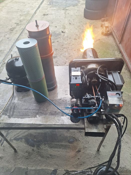 Arzător de încălzire pe ulei ars