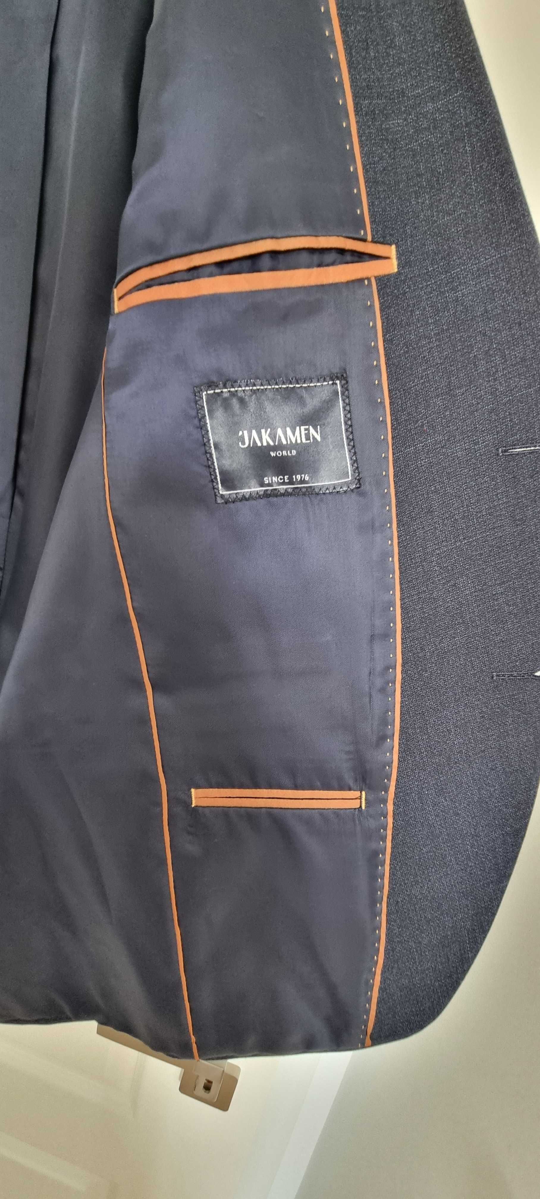 Jakamen - Costum Clasic - 3 Piese - L - Navy-Blue - Slim Fit - Nou