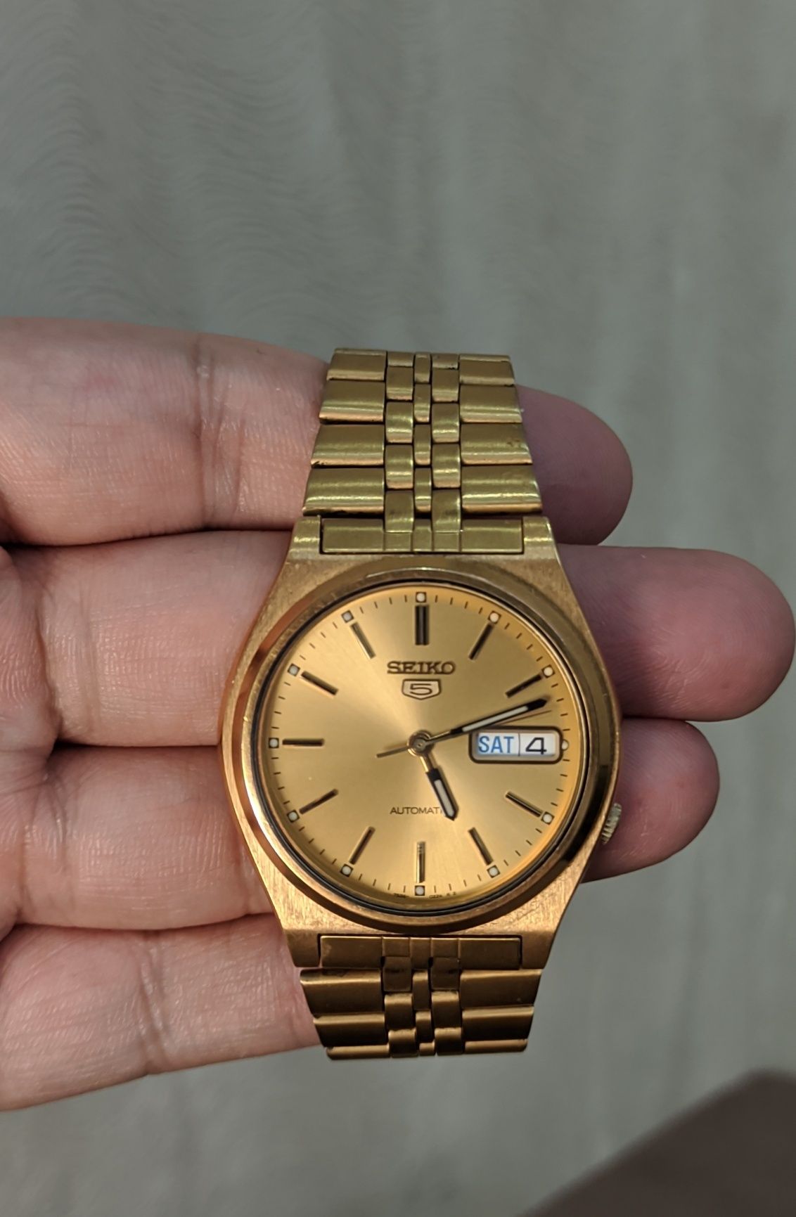 Seiko 5 gold часы