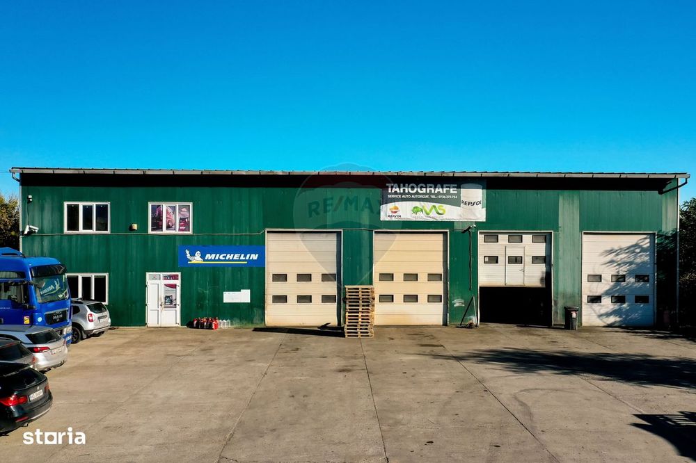 Hală industrială P+1 – 490 mp utili | Teren 2.447 mp | Platformă beton