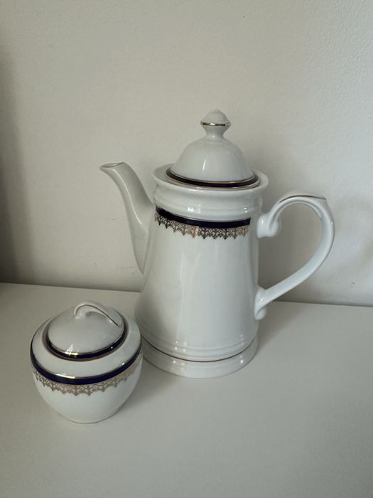 Set vintage ceainic + zaharniță IRIS Cluj