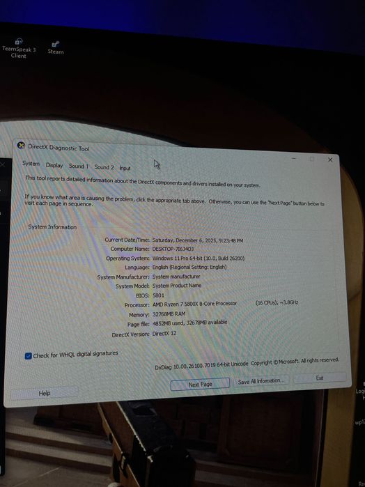 PC GAMING R7 5800x 2070 32gb