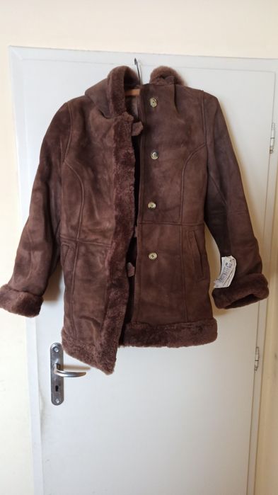 ПРОМО!Дамско кожено палто