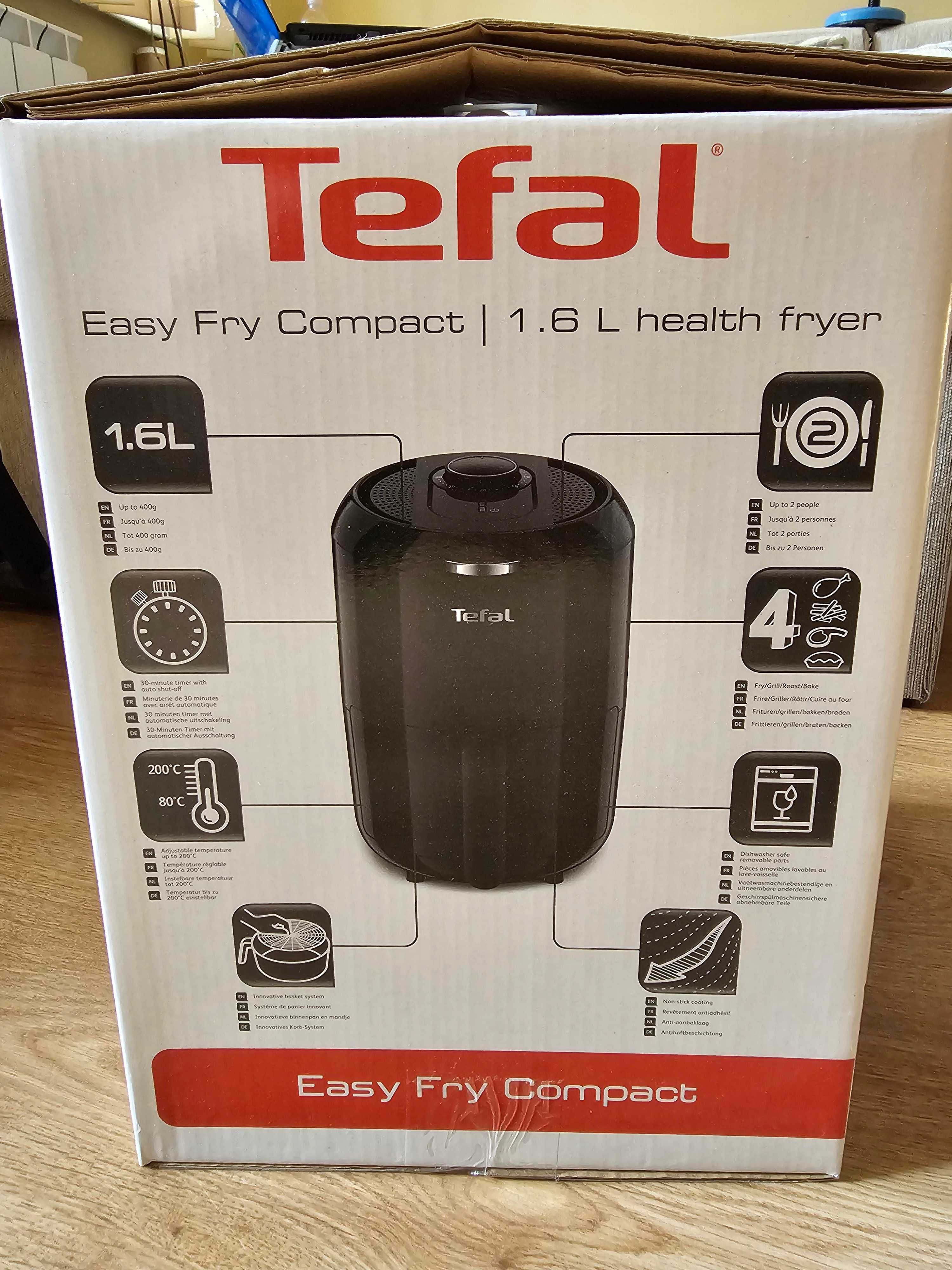 Чисто нов еър фрайър/уред за готвене Tefal Easy Fry Compact EY101815