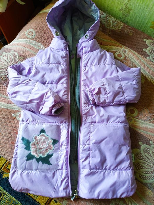 КУРТКА двойка, на девочку, 128 рост