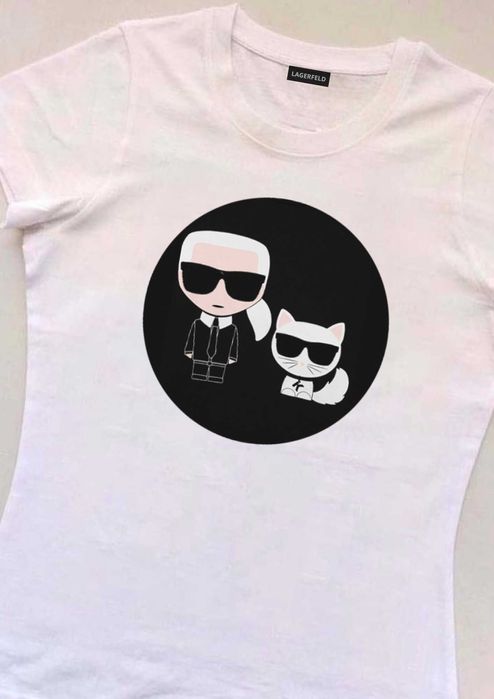 Дамски тениски Karl Lagerfeld ,  тениска с къс ръкав , бяла