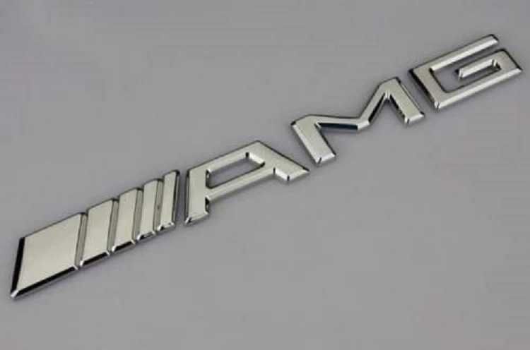 Метална емблема АМГ/AMG Черна/Хром