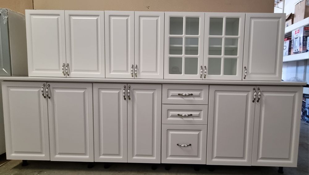 Mobila de bucatarie noua, SOFT Close cu blat nedecupat si fronturi MDF