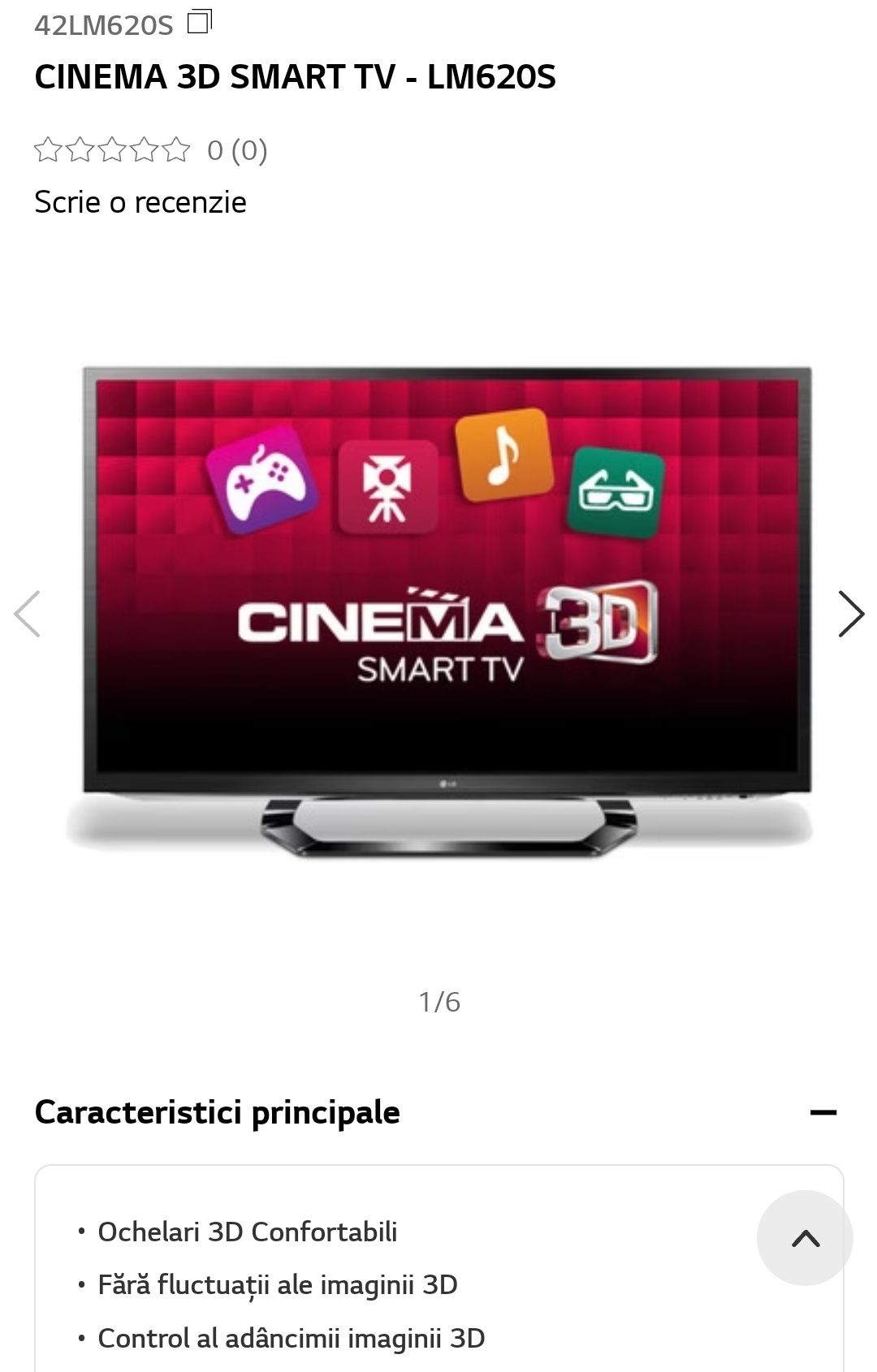 TV LG 42LM620S 3D