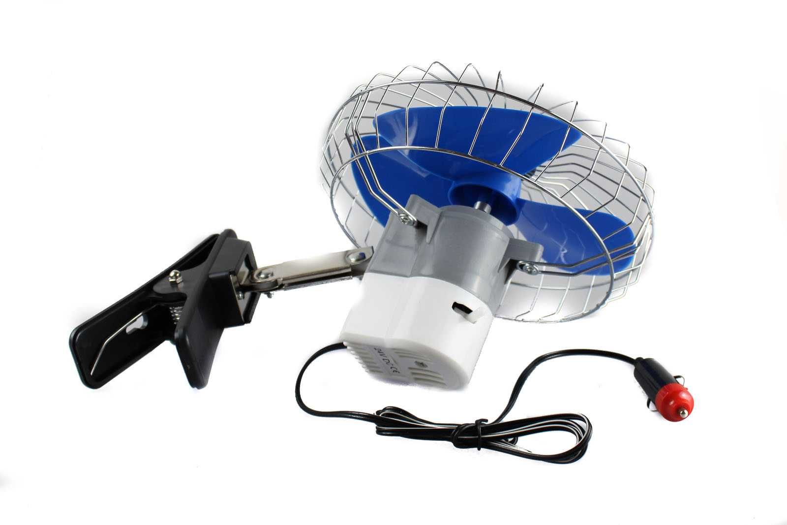 Вентилатор за автомобили камиони бусове с щипка на 12V и 24V 8 инча