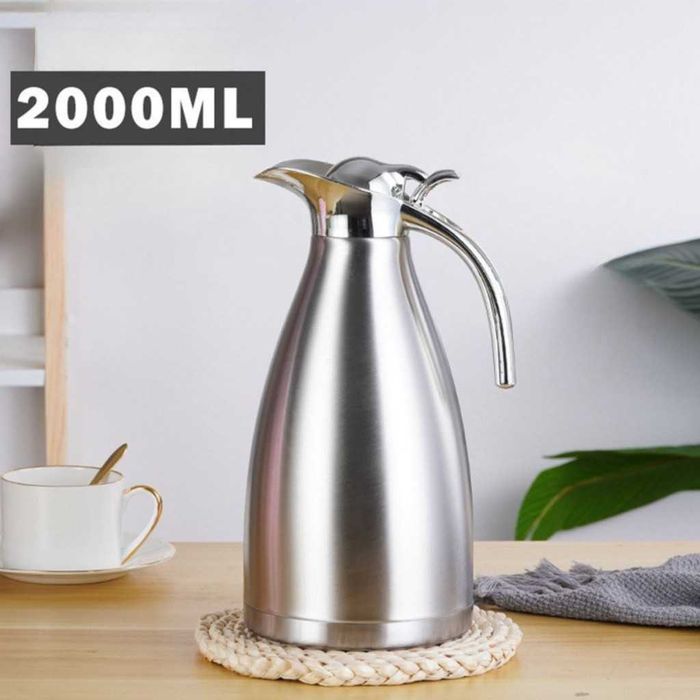 Комплект от 2 термоса Cheffinger 1L + 1.5L сребрист чайник.