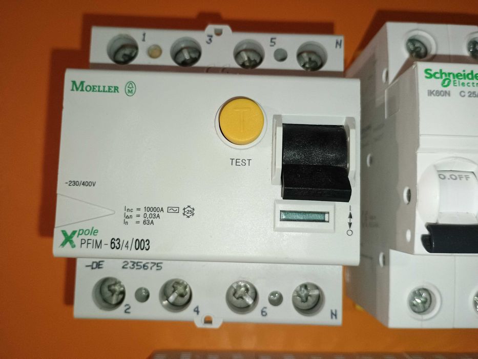 Sigurante MCB 1p+n Eaton/Moeller + Schneider 4p + Diferentiala 4p RCCB