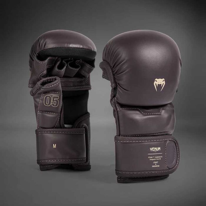 Manusi sparing MMA Venum Impact Evo, marime S, NOI, chocolate